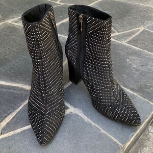Rhinestone Studded Ankle Boots